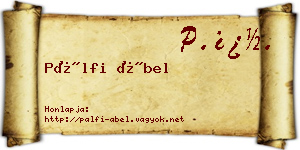 Pálfi Ábel névjegykártya