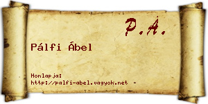 Pálfi Ábel névjegykártya